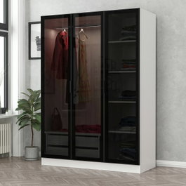 Hanah Home Armario Kale White Black